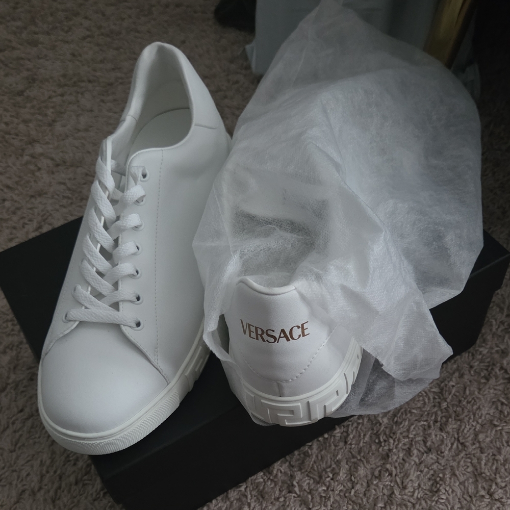 Versace Classic White Leather Sneakers